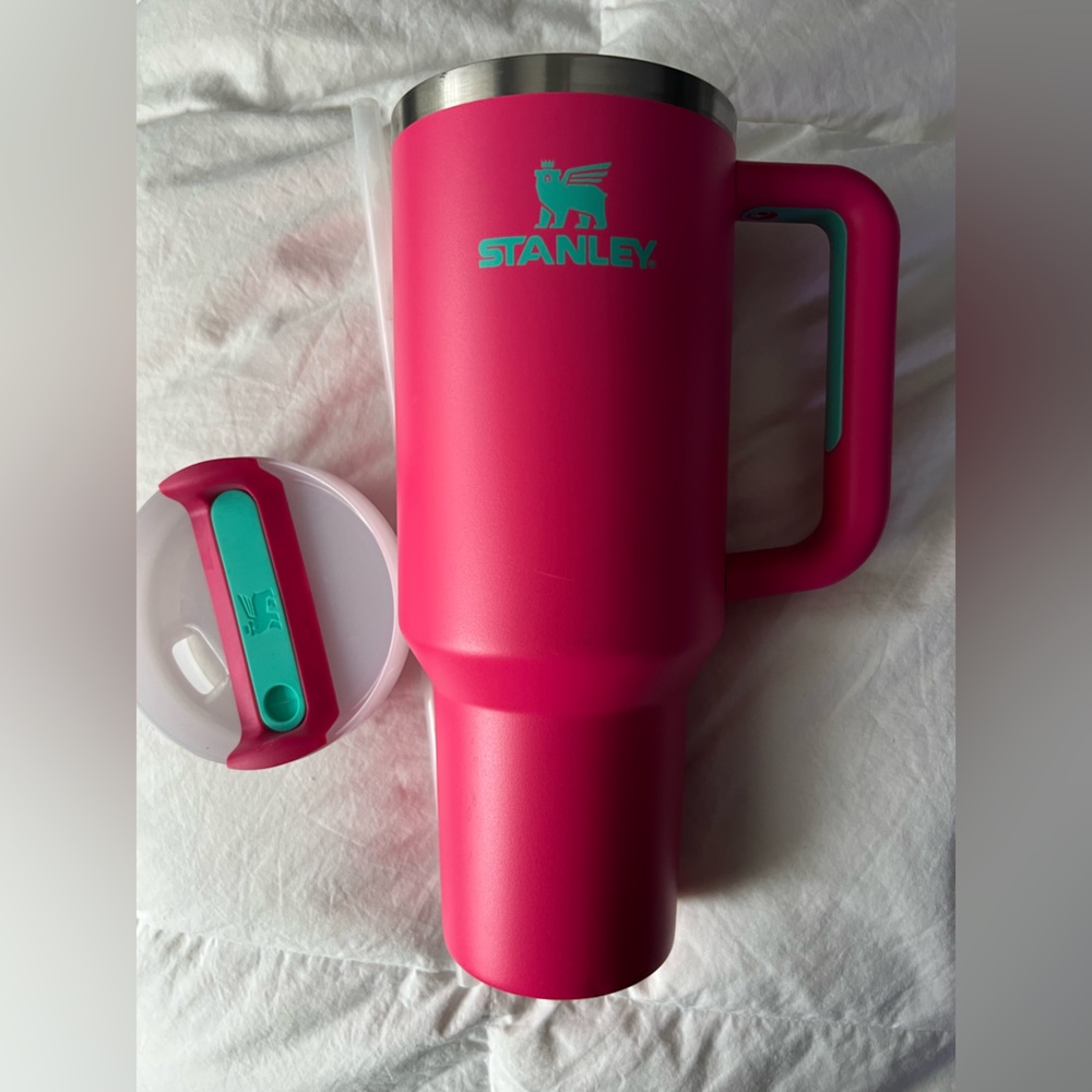 Stanley Hot Pink and Teal 40 oz tumbler